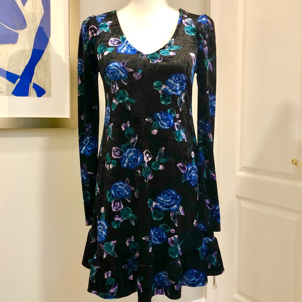 Wild Fable Floral Velvet Dress